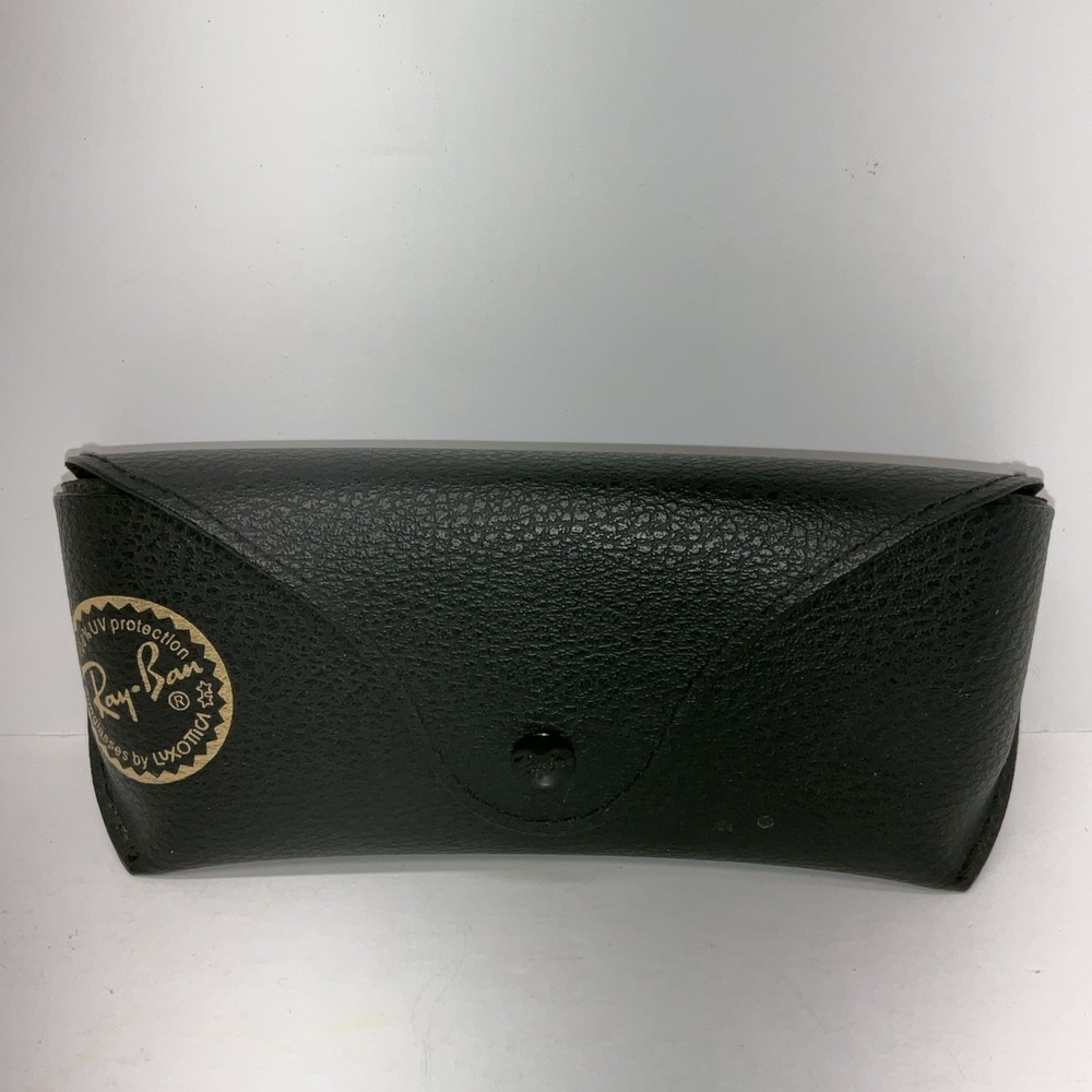 Authentic Ray-Ban Sunglasses Leather Case - Soft‎ Black And Textured